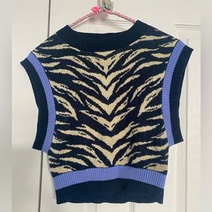 Urban Outfitters small zebra print knit vest